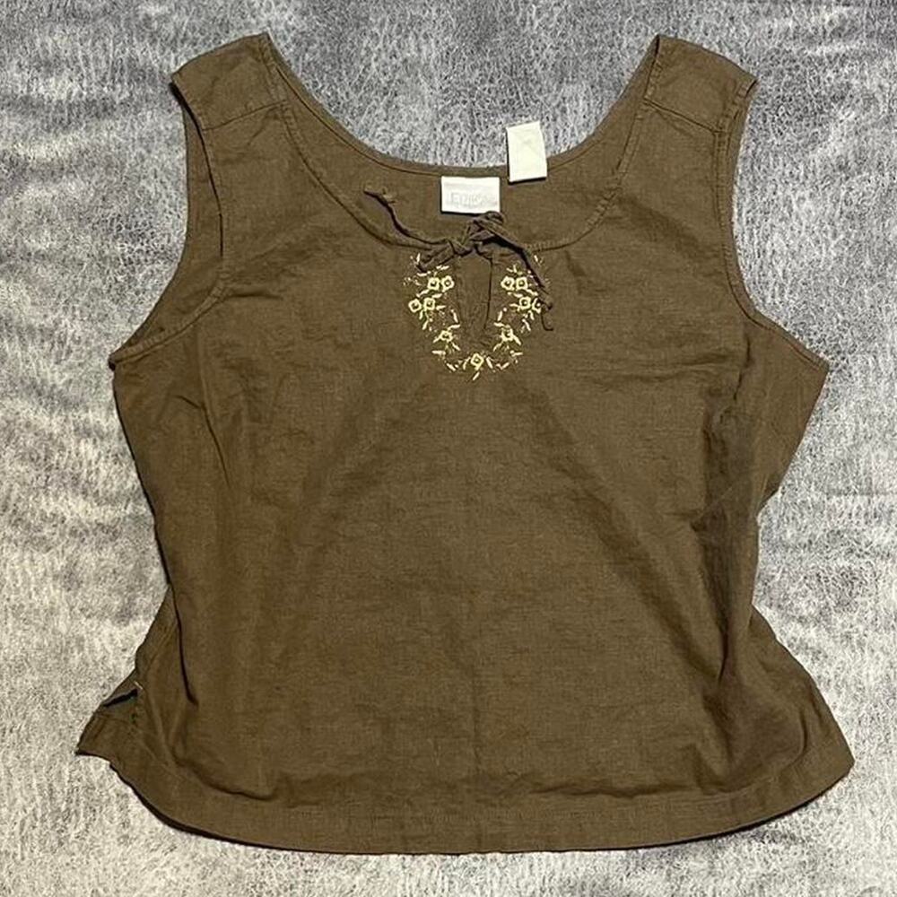 Vintage erika embroidered tank top
